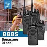 HT 4 Unit Paket Handy Talky / Walkie Talkie 888S UHF Alat Komunikasi