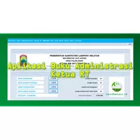 Aplikasi Software data buku induk administrasi ketua RT 1 pc