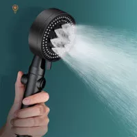 Kepala Shower Hitam Premium Selang Shower Hitam Hook Shower Hitam