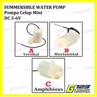 Pompa Air Celup Mini Micro Summersible Water Pump DC Arduino 3-6V Volt