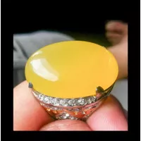 Yellow Obi bacan obi kuning kristal size jumbo warna kuning solid