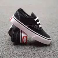 sepatu anak laki cewe 1 2 3 4 5 6 7 tahun vans Authenthic black white