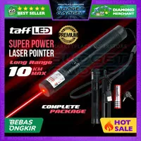 Taffled Green Beam Super Laser Pointer 532Nm Baterai+Charger - Yl-3