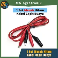 KABEL CAPIT BUAYA TO CAPIT BUAYA 1 SET MERAH & HITAM 1 METER