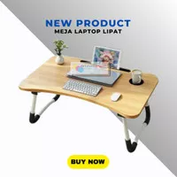 Tempat Laptop Polos Meja Belajar / Meja Leptop Lesehan Lipat Portable