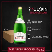 Equil Sparkling Mineral Water 760ml [ dus isi 6 botol ]