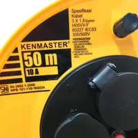 Kenmaster Kabel Roll 50 Meter 10A Sni - Colokan Listrik 4 Lubang 50M