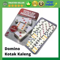 Batu Domino Batu GAPLE Kartu Domino Game Bahan Melamine + Kotak Kaleng