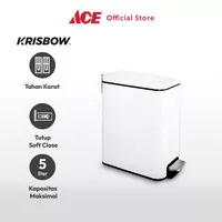 ACE - Krisbow 5 Ltr Tempat Sampah Stainless Slim Soft Close - Putih