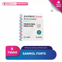 Sanmol Forte untuk Penurun Panas & Pereda Nyeri (4 Tablet)