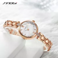 SINOBI 9762 Jam Tangan Wanita Analog Stainless Crystal Design Original