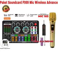 PTR Paket Microphone Wireless Soundcard F999 live Tiktok Facebook