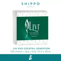 Tissue Livi Evo Cocktail Napkin / 100`s x 2ply / Tissue Meja / Gelas