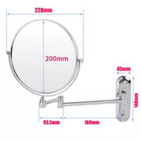 Cermin Pembesar 10x Make up mirror 10X / 5X Magnifying Wall Mounted