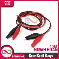 KABEL CAPIT BUAYA TO CAPIT BUAYA 1 SET MERAH & HITAM 1 METER