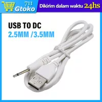 Kabel USB to Audio Aux 3.5mm DC 2.5mm Male Jack Charger Cable Speaker