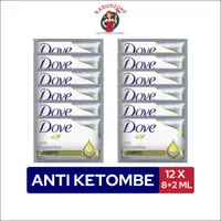 Paket Murah Shampo Dove Anti Ketombe Renceng Sachet 8+2 ml x12