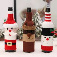 XBKK sarung botol wine minuman dekorasi natal bottle cover bag santa