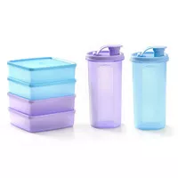 Tupperware Large Square Away 2pcs Water Bottle 1pcs