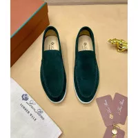 Loro Piana Summer Walk Loafers Sepatu Pria VVIP Quality Green