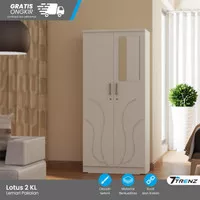 Trenz Furniture Lemari baju 2 Pintu Lemari Pakaian minimalis kaca luar