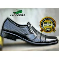 Sepatu Pantofel Kulit Crocodile Kerja Pria Murah Formal Kantor Dinas