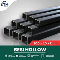 Besi Hollow 100 x 50 x 2mm x 6M Full SNI Besi Holo Kotak