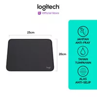 Logitech Mouse Pad Studio Series Alas Polos, Anti-Slip - BLACK