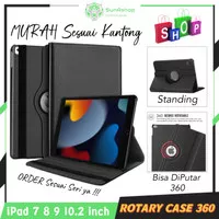 Case iPad 9 8 7 10.2 inch Rotary Flip Cover Leather Sarung Kulit iPad