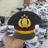 Topi Pet Polisi PAMA Coklat PDU PDH Perwira Pertama Utama Jaya Ciputat