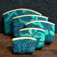 Souvenir Dompet Batik Beranak Isi 5 Pouch Mini Bag