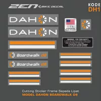 Ready Cutting Sticker Sepeda Lipat Model Dahon Boardwalk D8 Kode Dh 1