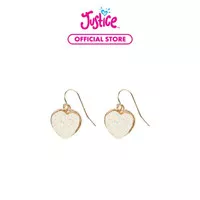 Justice Girls Glitter Heart Drop Earrings - Anting Anak