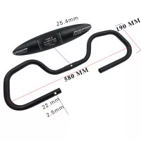 Handlebar Aluminum Alloy Bicycle Black Butterfly Handle Bar