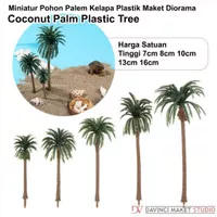  Miniatur Pohon Palem Kelapa Plastik Maket Diorama - Coconut Palm