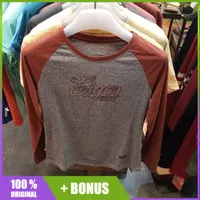 Kaos Cewek Eiger Honua Raglan Tees Women T-Shirt 91000 4532 Maroon Ori