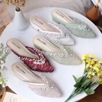 CELLENE Arae Beads Lace Heels wedding shoes