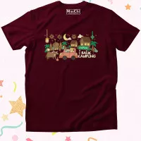 [MaxChi] Kaos Muslim Anak Remaja Dewasa Keluarga Balik Kampung Maroon