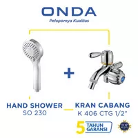 ONDA Hand Shower SO 230 + Kran Cabang K 406 CTG 1/2