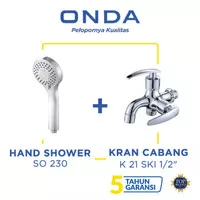 ONDA Hand Shower SO 230 + Kran Cabang K 21 SKI 1/2