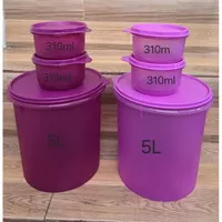 TUPPERWARE Crispy Canister Midi Canister 5L 2pcs FREE 4pcs [A08]