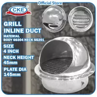 Grill Penutup Inline Duct Booster Fan Stainless Steel 304 Air Vent Cap