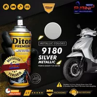 Diton PREMIUM 9180 Silver Metallic Cat Semprot /Pylox/Samurai/Helm