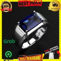 CINCIN BATU BLUE SAFIR HIJAU ZAMRUD PRIA WANITA ADJUSTABLE UNISEX C284