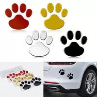 Sticker Stiker 3D Timbul Emblem Jejak Kaki Anjing Kucing Mobil Motor