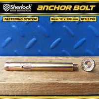 Angkur Baut Anchor Bolt Dinding Beton Sherlock 12 x 130 mm (isi 2 pcs)