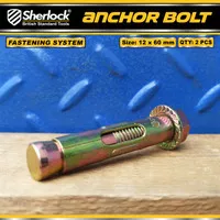 Angkur Baut Anchor Bolt Dinding Beton Sherlock 12 x 60 mm (isi 2 pcs)