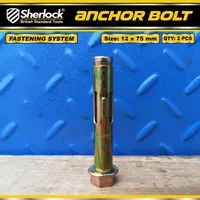 Angkur Baut Anchor Bolt Dinding Beton Sherlock 12 x 75 mm (isi 2 pcs)