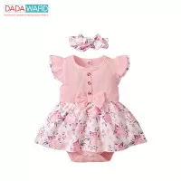 DADAWARD 0-18 Months Baby Clothes Newborn Baby Girl Bodysuit Fly Sleev