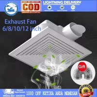 Ducting Exhaust Fan Plafon 12 Inch Kipas Blower Exhaust Plafon 8 Inch/10 Inch kipas atap kipas kamar mandi kipas dapur Kipas Angin Hisap Plafon